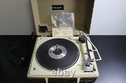 Vintage Ge General Electric V639h Portable Phonographe Phonographes Swingmate