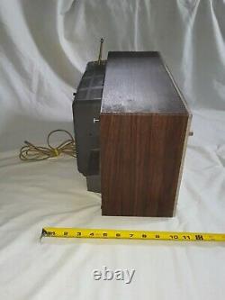Vintage Ge General Electric Vacuum Tube Tv Avec Horloge, Et Radio, Modèle M181ywd
