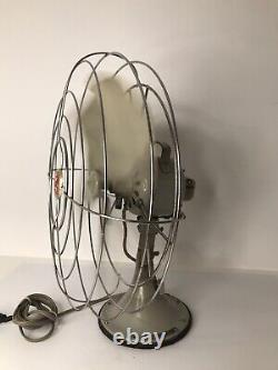 Vintage Ge General Electric Vortalex 16 3 Ventilateur D'oscillation De Cage Métallique De Vitesse