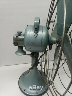 Vintage Ge General Electric Vortalex 3 Vitesse Fm16v23 Oscillant Cage Fan