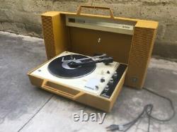 Vintage Ge General Electric Wildcat Record Player Portable Turntable Stéréo Used