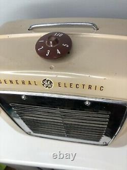 Vintage Ge General Électrique Ventilateur De Bobine Portable Modèle F41h4 MID Century MCM