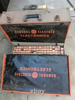 Vintage Ge General Électronique Tube Caddy Cas Radio/tv/amp Réparateur