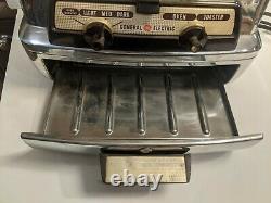 Vintage Ge General Toaster Électrique Four Modèle 25t83 Entièrement Opérationnel Testé