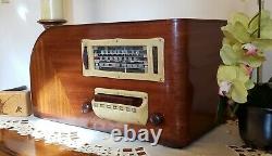 Vintage Ge H-640 Am/sw Tube Radio (1939) Magnifiquement Restauré