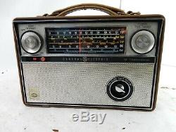 Vintage Ge Mondiale Moniteur P-990a À Ondes Courtes Transistor Radio General Electric