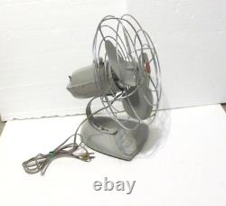 Vintage Ge Oscillateur Ventilateur De Bureau De Table Électrique Général F12s107 1950s Fonctionne Calme