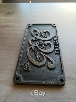 Vintage Gec General Electric Co. Plaque Signe Locomotive Angleterre Plate Logo Fan