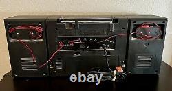 Vintage General Electric 3-5672a Boombox stéréo portable avec lecteur de cassettes stéréo testé