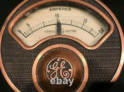 Vintage General Electric Amp Meter Electrical Gauge Steam Punk Ge