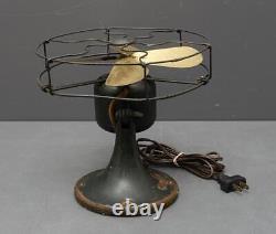 Vintage General Electric Black Whiz 9.5 Cage 4 Ventilateur De Table En Laiton