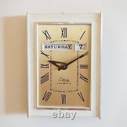Vintage General Electric Datemate No. 2506 Horloge Murale. Afficher Le Jour Et La Date