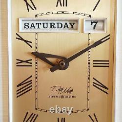 Vintage General Electric Datemate No. 2506 Horloge Murale. Afficher Le Jour Et La Date