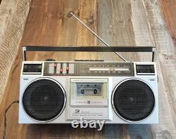 Vintage General Electric GE 3-5455a Boombox Radio Stéréo Lecteur de Cassette FONCTIONNE