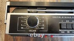 Vintage General Electric GE 3-5455a Boombox Radio Stéréo Lecteur de Cassette FONCTIONNE