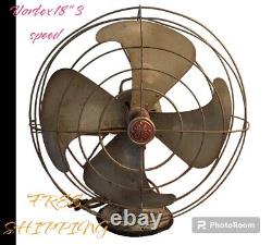 'Vintage General Electric GE Vortalex 18 Fan Fonctionne très bien Pièce rare'
