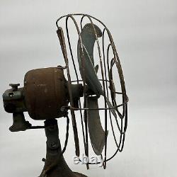 Vintage General Electric GE Vortalex 18 Ventilateur de table de bureau haut rouillé oscillant