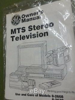 Vintage General Electric Ge 26 Mts Téléviseur Couleur Stéréo Tv 1987 Neuf