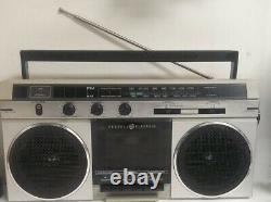 Vintage General Electric Ge 3-5450a Am/fm Enregistreur De Lecteur De Cassette Radio Boombox