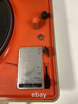 Vintage General Electric Ge Automatic Portable Record Player V638h Tested Works