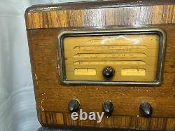 Vintage General Electric Ge F-70 Radio À Tubes En Bois