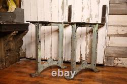 Vintage General Electric Ge Industrial Cast Iron Table Legs Base Workbench Desk