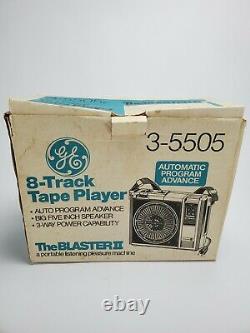 Vintage General Electric Ge Portable 8 Track Player Modèle No 3-5505f Lot