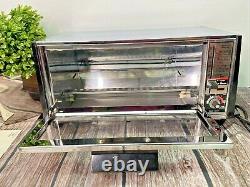 Vintage General Electric Ge Toast-r-oven Chrome Toaster Deluxe King Taille T-94