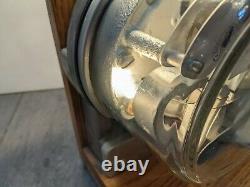 Vintage General Electric Meter Lampe De Table Cadran Spins! (voir Vidéo) Steampunk