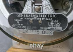 Vintage General Electric Meter Lampe De Table Cadran Spins! (voir Vidéo) Steampunk