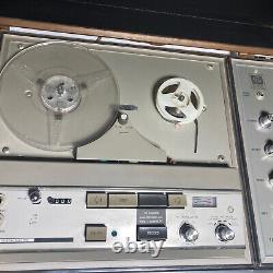 Vintage General Electric Reel To Reel Track Enregistreur De Ruban D'état Solide Tp1300b