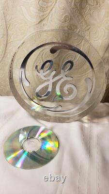 Vintage General Electric Retraite LOGO GE 6 lb cercle plastique argent Lucite