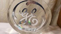 Vintage General Electric Retraite LOGO GE 6 lb cercle plastique argent Lucite