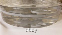 Vintage General Electric Retraite LOGO GE 6 lb cercle plastique argent Lucite