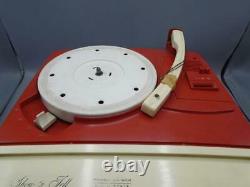 Vintage General Electric Show & Tell Phono-viewer Avec 7 Disques