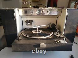 Vintage General Electric Stereo Trimline 500 Portable Record Vinyl Player Music