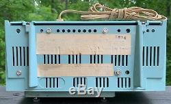 Vintage General Electric Tube Clock Radio MID Century Modern Turquoise C-481a