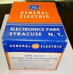 Vintage General Electric Upx-003b Tube Preamp Dans Phono Boîte D'origine