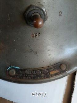 Vintage General Electric Vortalex 2 Vitesse Tableau Fan Bullwinkle Pendulaire Lames