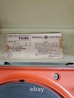Vintage General Electricge V638h Lecteur D'enregistrement Portable Automatique! Travail