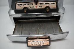 Vintage General Électrique Deux Slice Oven Toaster Modèle 65t83 Silver Pop Out Tray