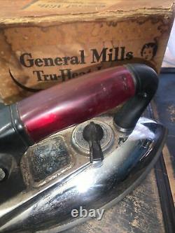 Vintage General Mills - Fer Électrique- 1946 Rare Manche Rouge Travaille La Beauté Américaine