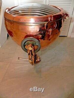 Vintage Grand General Electric Copper & Brass Search Light