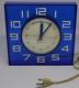 Vintage Lucite Cobalt Bleu Horloge Murale Général Electric Square Retro 60s Works