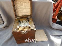 Vintage Oak General Electric 3721831 Type Ib-5 Portable Induction Test Meter Es