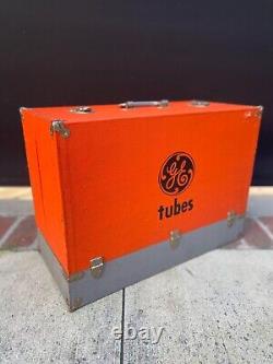 Vintage Original Ge General Electric Radio / Tv Tube Réparateur Tube Case Caddy