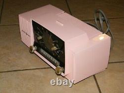 Vintage Pink General Electric Radio Home Am Réveil Ge Modèle C-416 Rare 12
