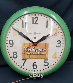 Vintage & Rare Boisson General Electric Dr. Pepper Bon Pour La Vie Horloge Murale Ronde