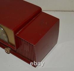 Vintage Rouge MID Century General Electric Model 429 Tube Dial Beam Radio Rare