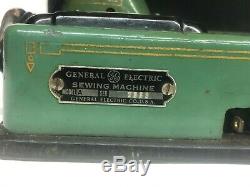 Vintage Standard Sewhandy Machine À Coudre Par General Electric Early Émail Vert